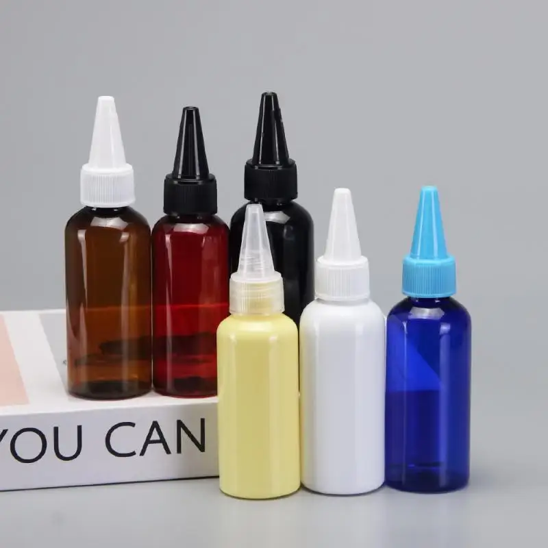 10Pcs Squeeze Pointed Tip Plastic Bottle Leak Proof Screw Cap Liquid Dispensing Container For Ink Glue Cosmetic Craft DIY Use
