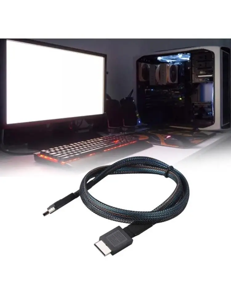 652F OCuLink PCIE 4i SFF-8611 Male to SFF-8611 Male SSD Data Active Cable Connection