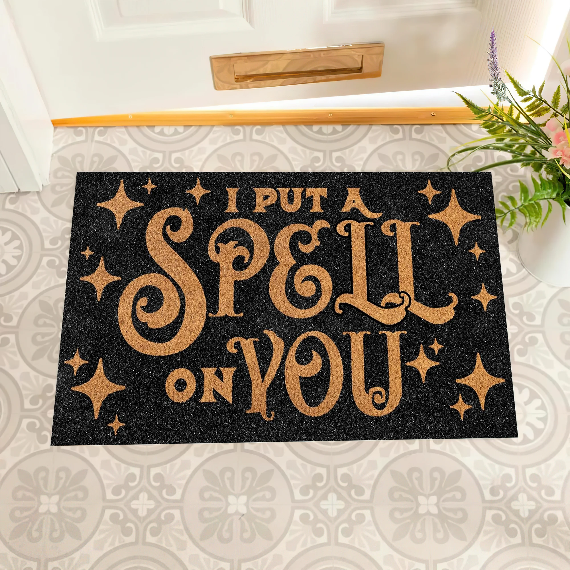 

I Put a Spell on You Welcome Mat Doormat Rubber Non-Slip Funny Mats for Entryway Door Mat Indoor Floor Kitchen Novelty Gift