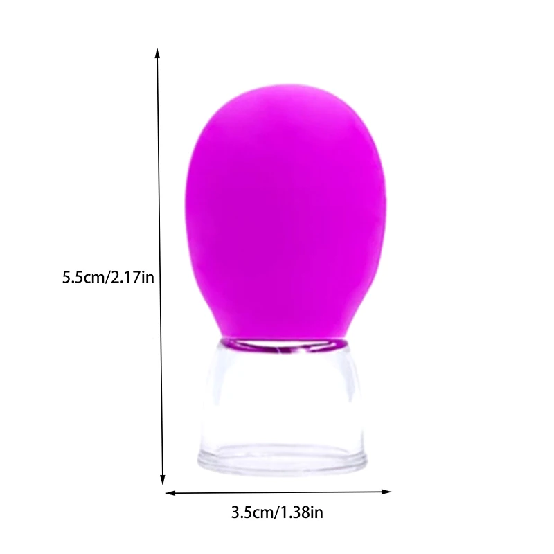 천연 실리콘 부항 마사지 컵, 바디 페이스 목 눈 마사지 진공 탱크, 바디 페이셜 케어, 안티 에이징 뷰티 도구, 1 개