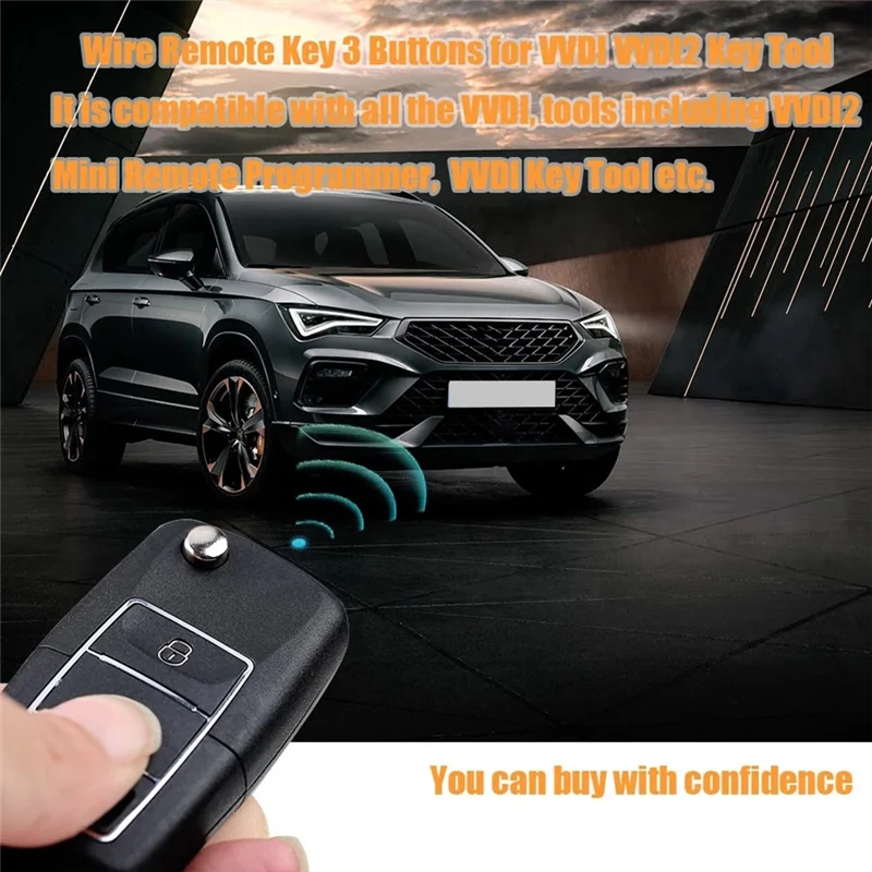 

Xhorse XKB506EN Universal Wire Remote Key Remote Control Key Fob 3 Buttons For VW B5 Type For VVDI Key Tool 5Pcs/Lot
