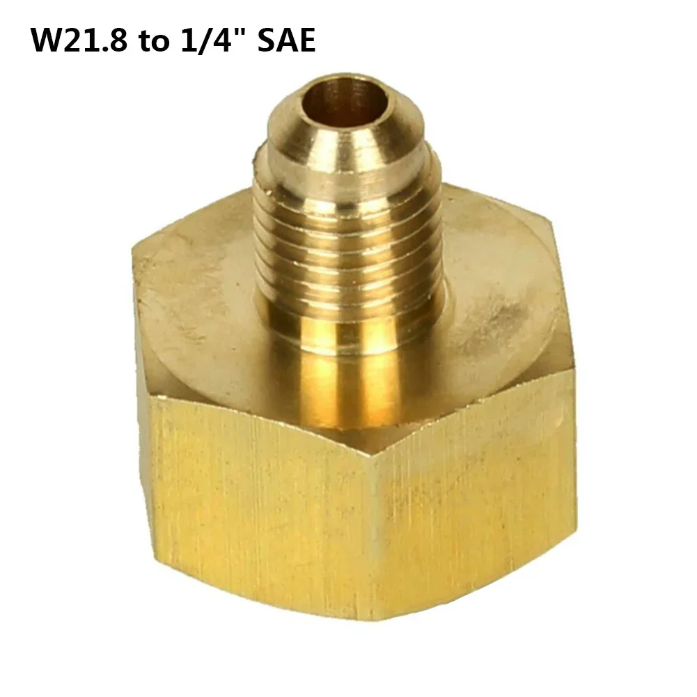 1pc Car Conditioner Adapter Bottle Adapter For R134A W21.8 To 1/4'' SAE Air Conditioning Brass High Quality