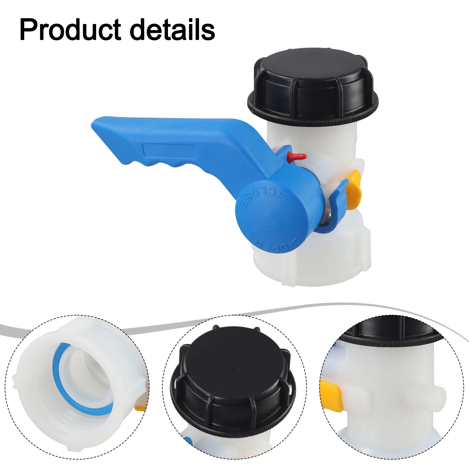 

High Performance Drain Cock Valve for IBC Containers 60mm Cap S60x6 Coarse Thread Engineered for Acid and Alkali Use