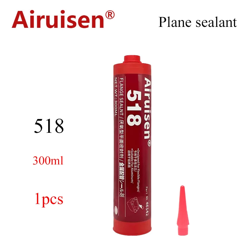 

Ai Rui Sen 518 Plane Sealant Flange Gear Metal Plane Sealant High Temperature Oil Resistant Anaerobic Glue 300ml