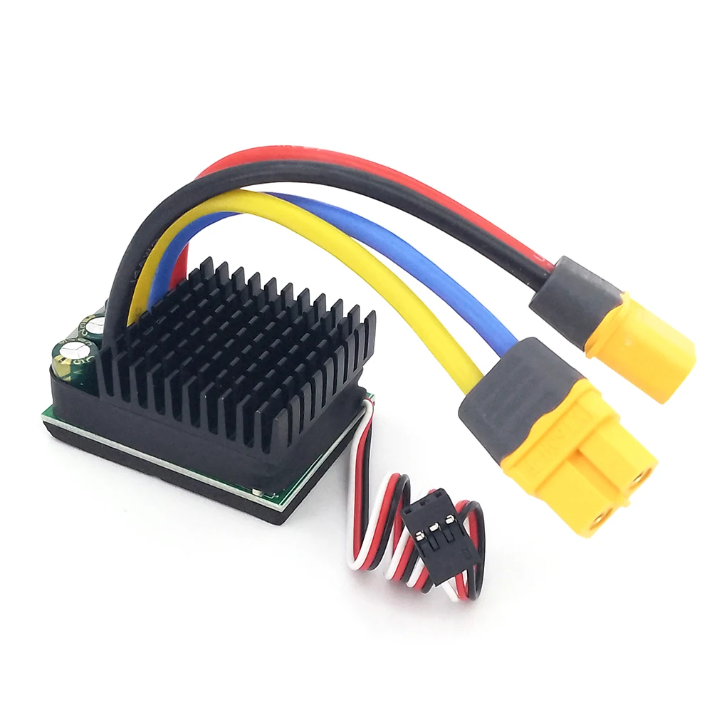 ESC Brossé 480A Avec Ventilateur – Contrôleur De Vitesse Pour Bateau/Voiture 1/10 RC – Étanche, Protection Multiple
