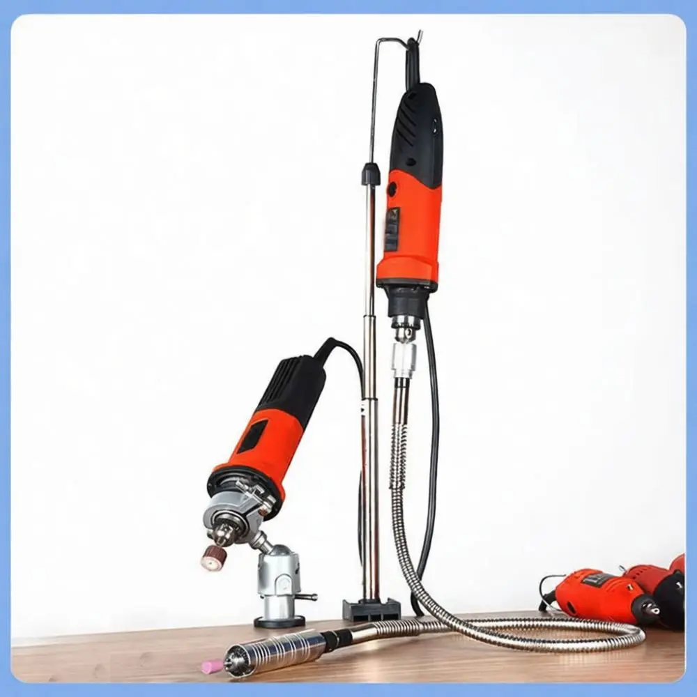 360 Degree Rotating Vise Stand For Electric Drill Grinder Aluminum Alloy Bench Clamp For Hobbyist Repair Tool