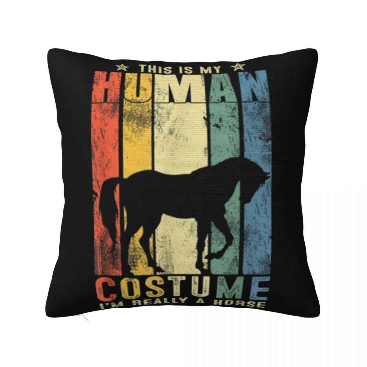 Hot This Is My Human Costume A Horse Halloween Top Steampunk Pop Tops Family Cheap Sale Funny Pillow Case