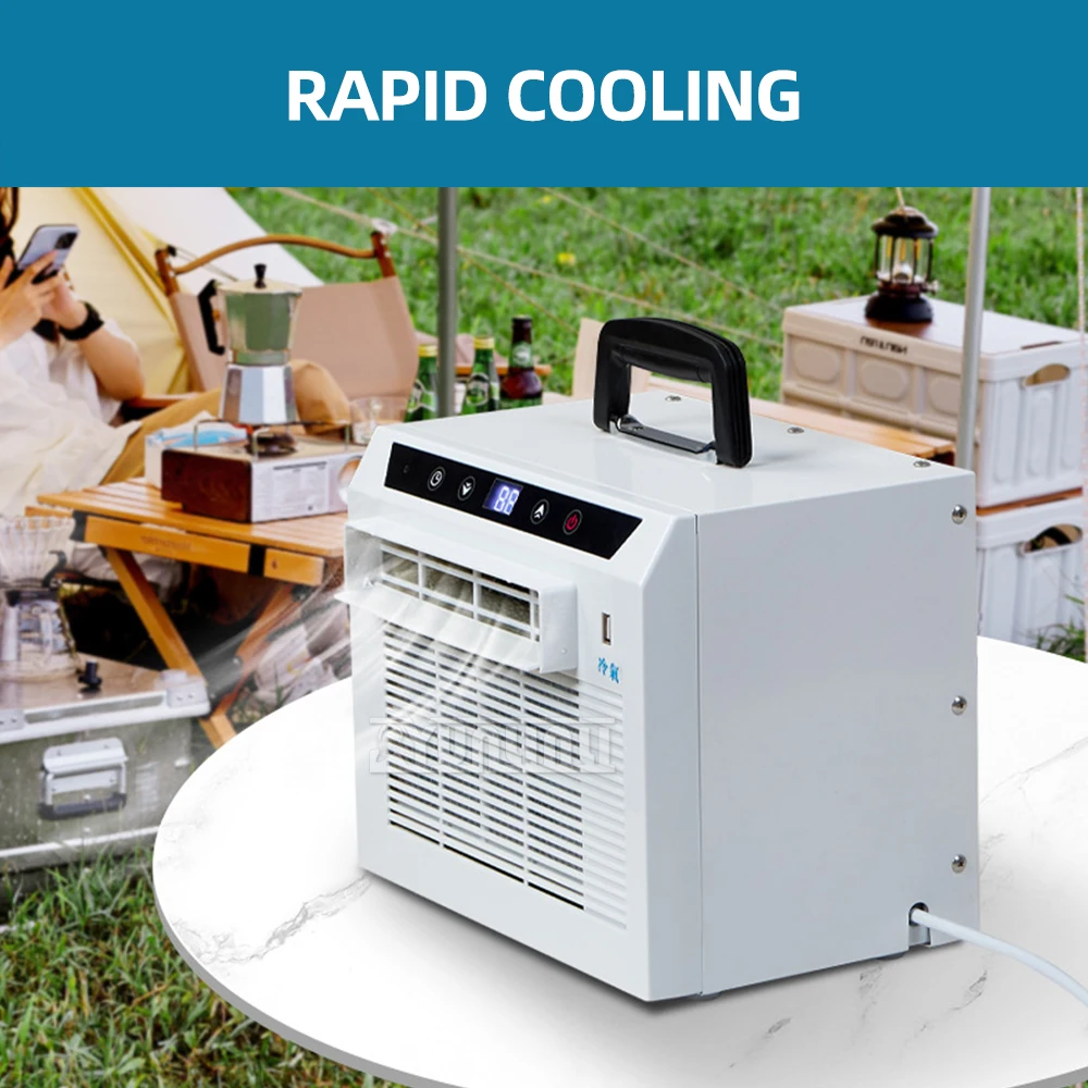 مكيف هواء متنقل سبليت للتحكم عن بعد، مكيف هواء للسيارة، خيمة تكييف هواء صغيرة محمولة