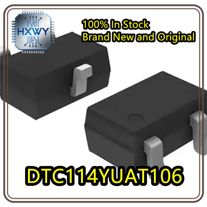 (50/200 pieces) DTC114YUAT106 SOT-323 transistor with resistance 100mA 50V brand new original in stock.