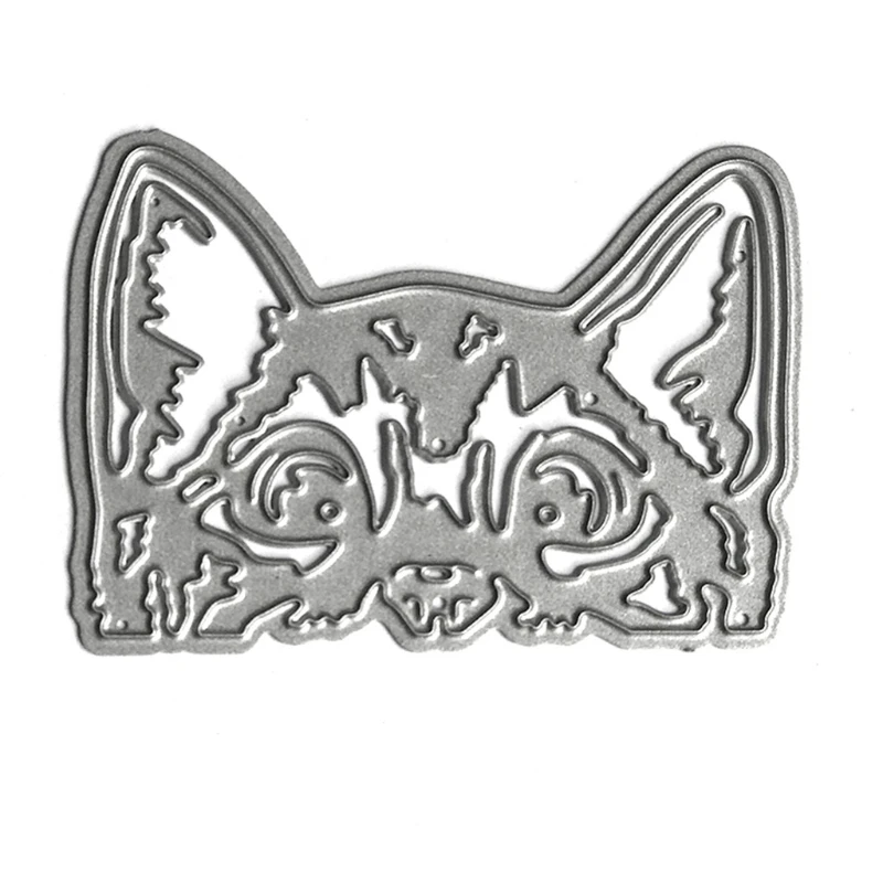 A9LB for Cat for Head Metal Cutting Dies Stencil Scrapbooking DIY Album Stamp Paper Card Mold Embossing Decoration