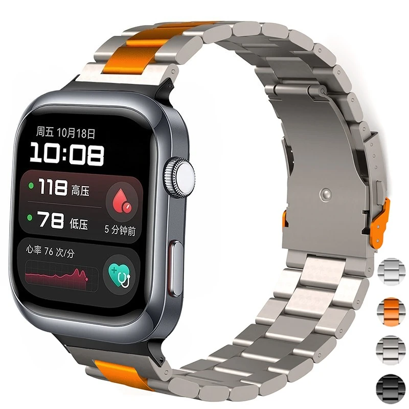 ไทเทเนียมหรูหราสําหรับนาฬิกา Huawei D2 ธุรกิจสายรัดโลหะสําหรับ Huawei Watch D2 ไม่มีช่องว่างสายรัดข้อมืออุปกรณ์เสริม