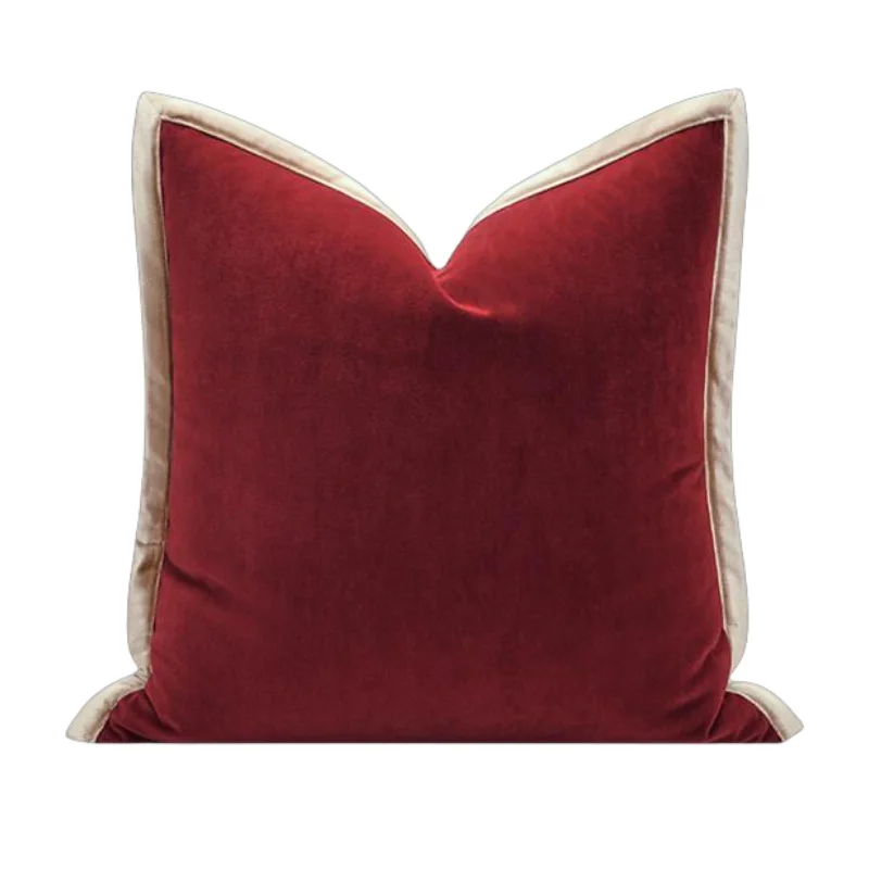 Modern Geometric Embroidery Pillow Cover Set | Contrast Piping Cushion Cases | Preppy Style Sofa Bedroom Decor Throw Pillows