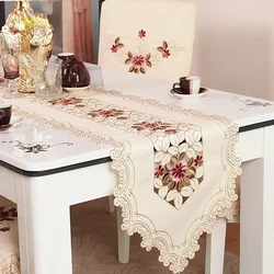 Table Runner For Dining Table Cloth Runners Europe Embroidered 40*200cm Polyester Flag Mat Flower Tv Cabinet Wedding Decoration