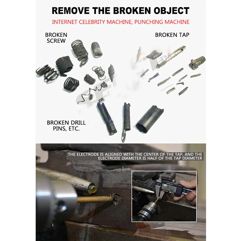 

220 В 400 Вт M2-M30 высокочастотный электрический импульсный EDM перфоратор для обработки электроразрядов (EDM) метчики, болты, винты, дрель