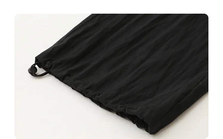 CHIC VEN New Women Pants Solid Loose Casual Wide Leg Pant Elastic Waist Female Thin Trousers Pleated Spring Summer 2026
