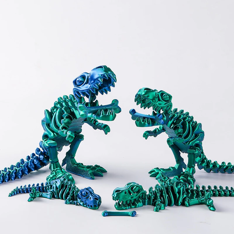 New Dragon Movable Joint Decoration Toy Can Stand Big-mouth Dinosaur Model Tyrannosaurus Rex Fossil Dragon 3D Printing Skull