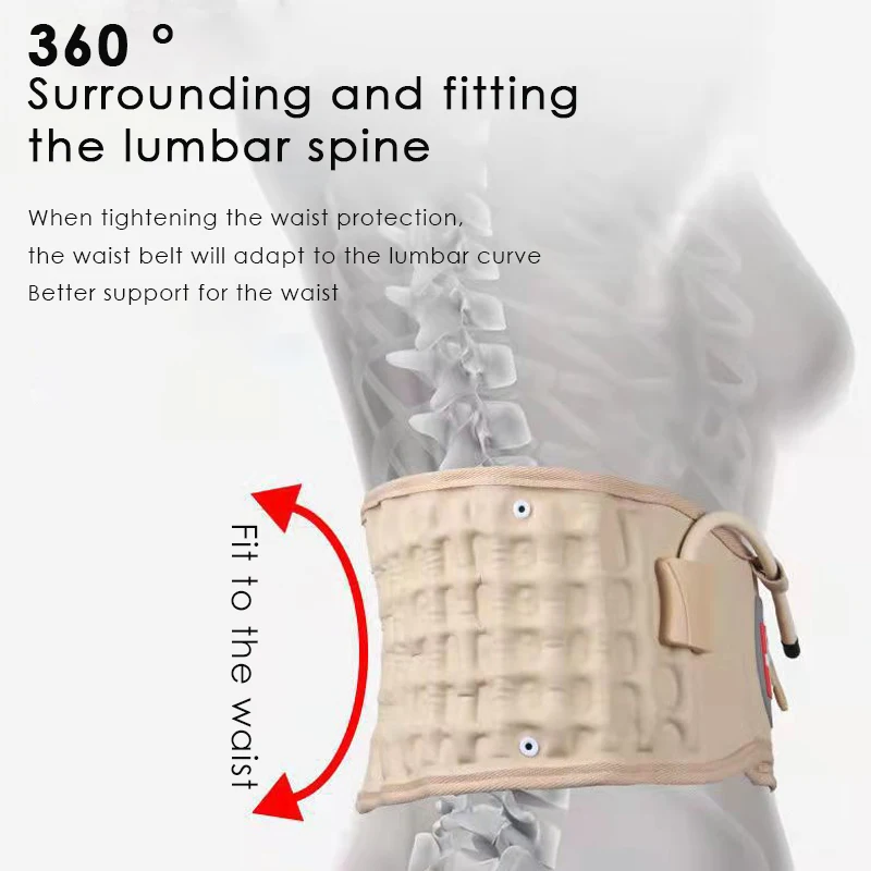 Inflatable Waist Brace Waist Fixed Belt Traction Belt Suitable for Male and Female Adult Lumbar Spine Air Traction Device