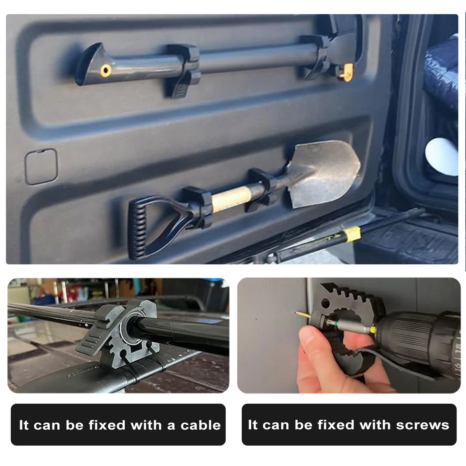 4PCS Original Quick Clamp Easy to Carry Garage Storage Hook For Auto Off-road Truck Trailer Rubber Quick-Release Clamp Mount