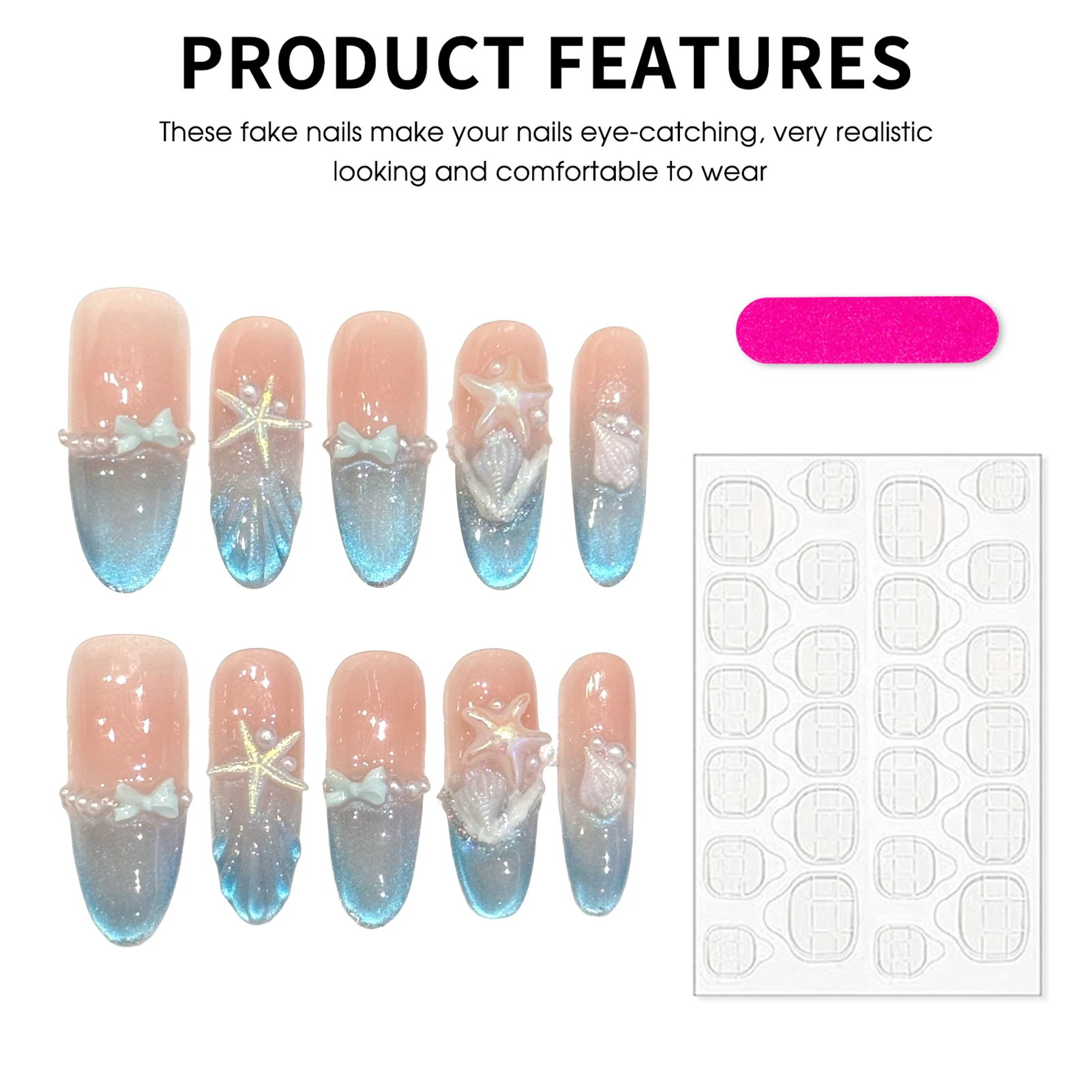 10 pièces, faux ongles longs e - Nail Art Press On avis et prix