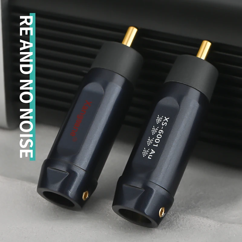 4 Stück 24 Karat vergoldeter Kupfer-RCA-Stecker vergoldeter HiFi-Audio adapter Schweißen DIY-Verstärker Lautsprecher anschluss