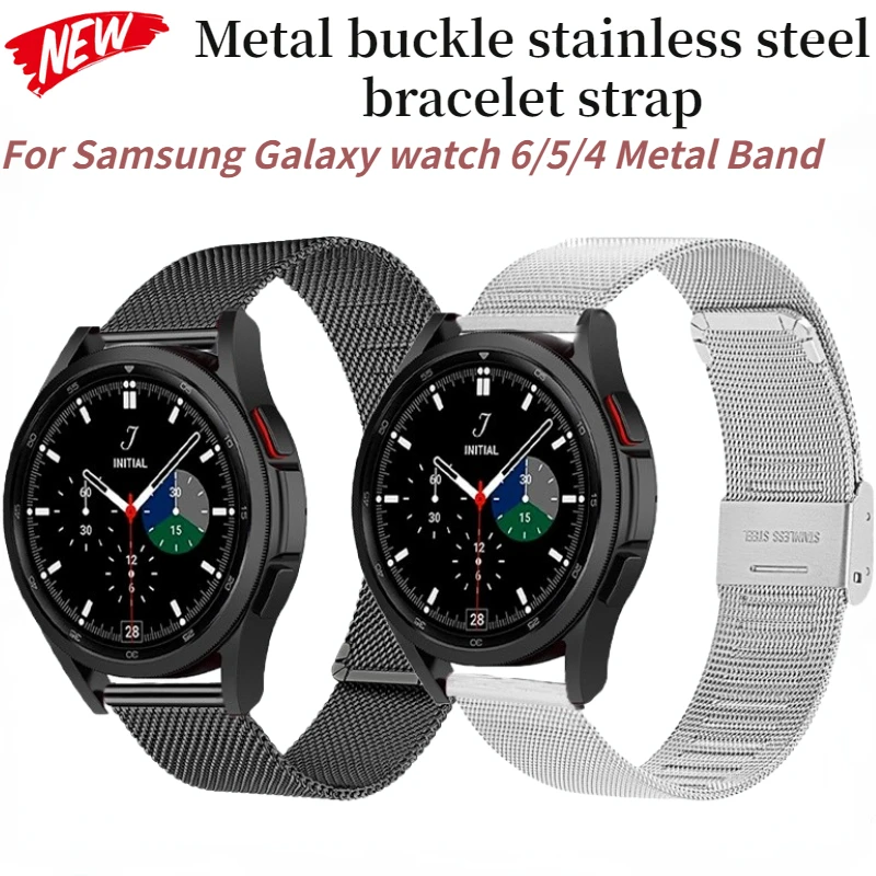 

20mm Metal Band For Samsung Galaxy Watch 6/5/4 40mm 44mm Milanese Bracelet Wristband Watch 6/4 Classic 47mm 43mm 5 Pro 45mm Belt