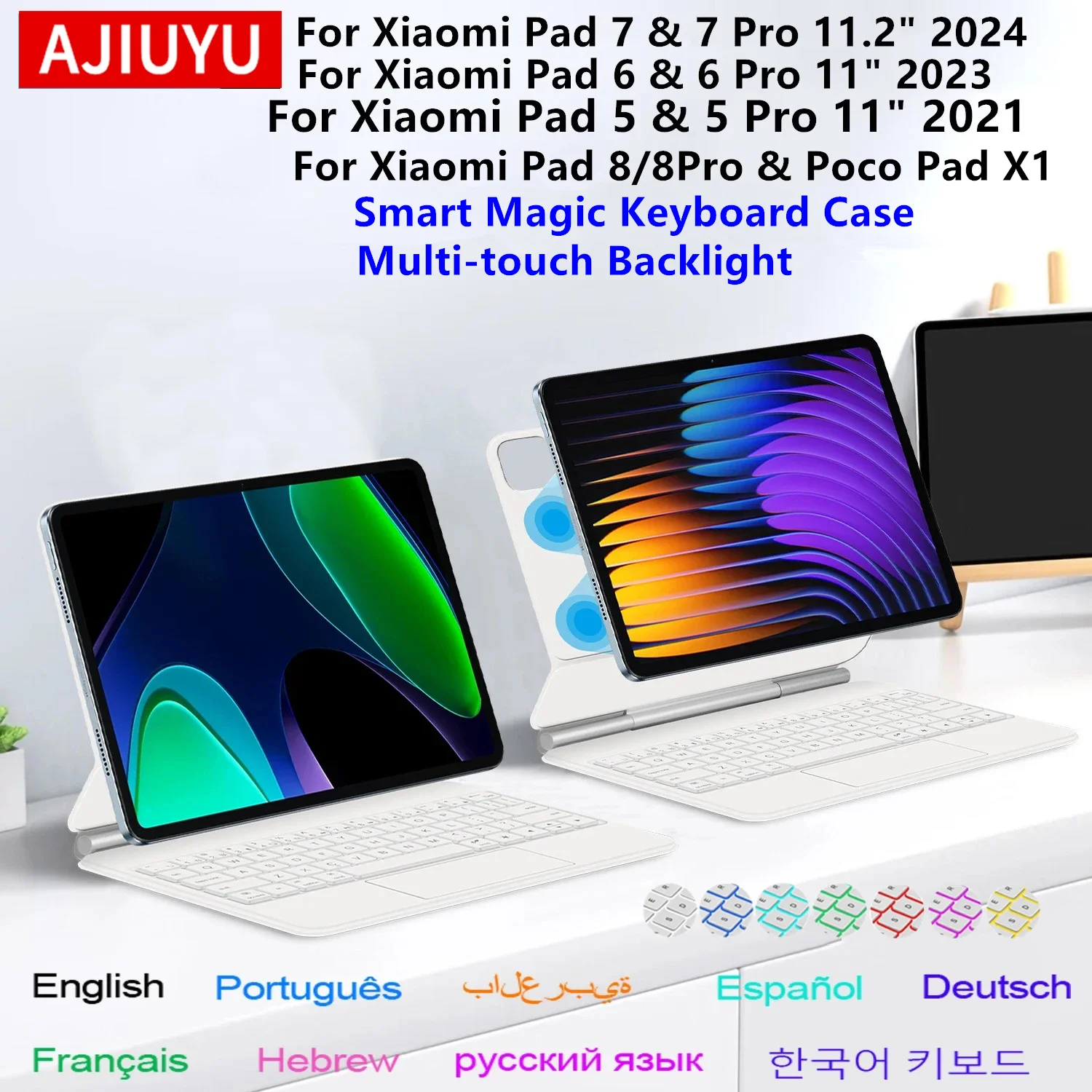 �y�Z�[�����zXiaomi Pad7�APad 5�A6�A7�A8�p�}�W�b�N�L�[�{�[�h�AXiaomi Mi Pad 5�A6�A7�A8 Pro�A11�A11.2�C���`�APOCO Pad X1�p�X�}�[�g�}�O�l�b�g�u�b�N�J�o�[