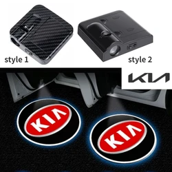 2PCS Laser Projector Decor Lamp Led Car Door Welcome Lights For GT LINE Kia Ceed Forte RIO STINGER Seltos K3 K5 Sorento Logo