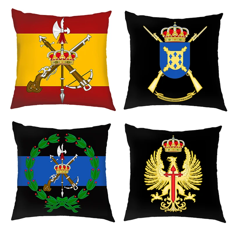 

Spanish Legion Espanola Flag Double Print Cushion Covers Navy Armada Pillowcase Living Room Decor Throw Pillow Case Cover