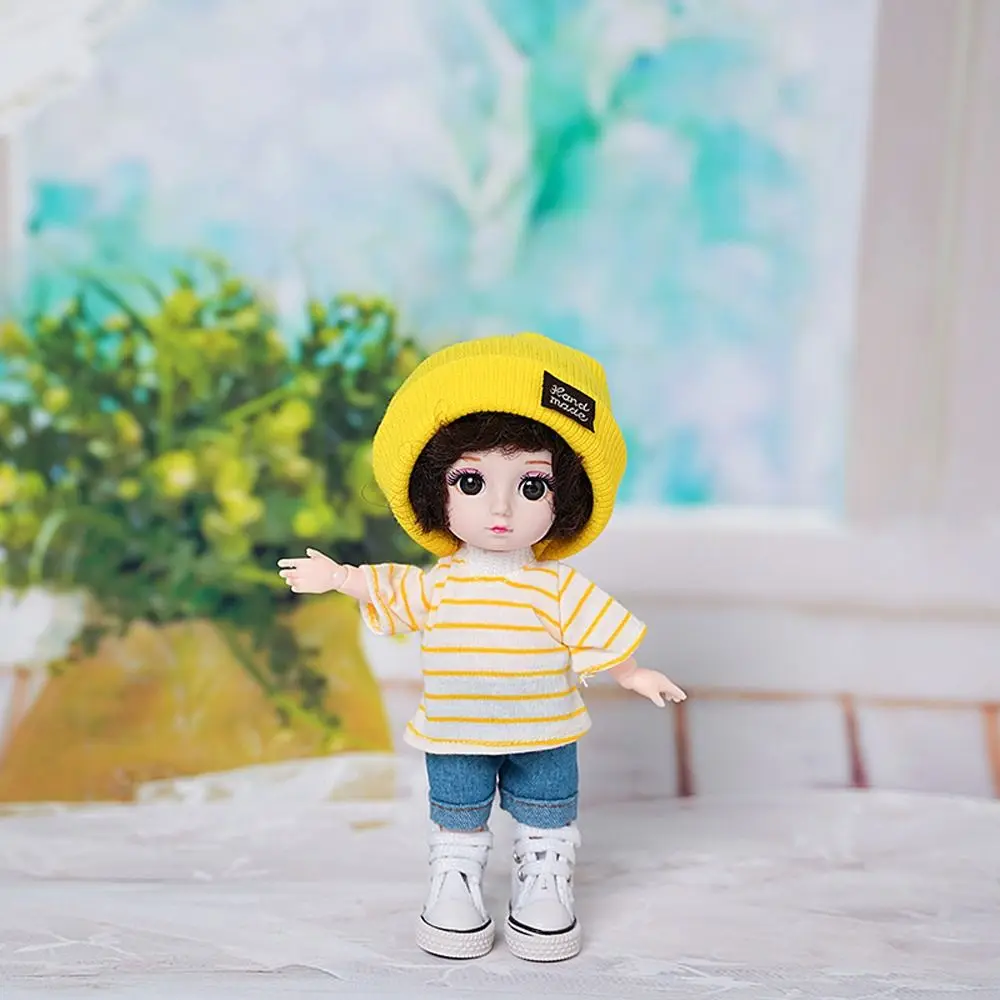 Fashion Dress Up Doll Clothes Summer Shorts Knitted Hat Doll T-shirt 16~17cm Outfit Doll Jeans Pants Girls Toy