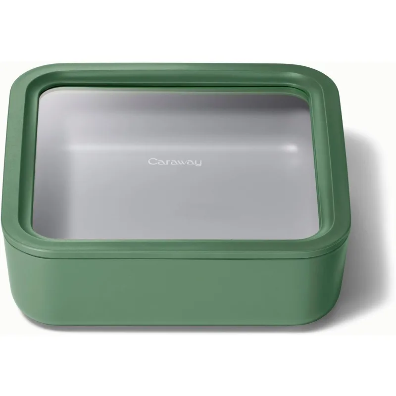 

Glass Food Storage, 10 Cup Glass Container,Ceramic Coated Food Container,Easy to Store, Non Toxic, Non Stick Lunch Box C