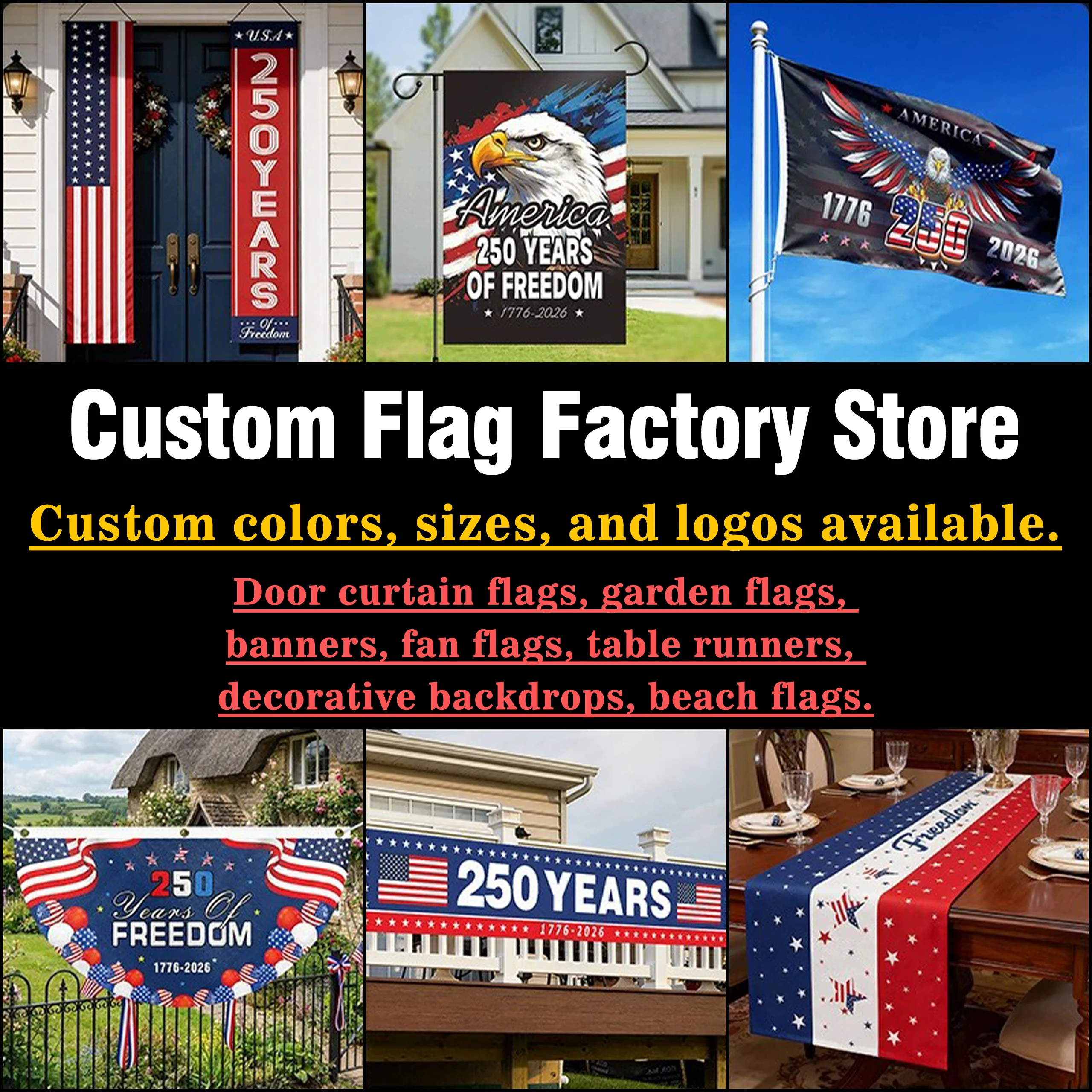 3x5 feet United States 250th Anniversary Flag 1776-2026, Independence Day Flag, 250 Years US Birthday Outdoor Flag Parades