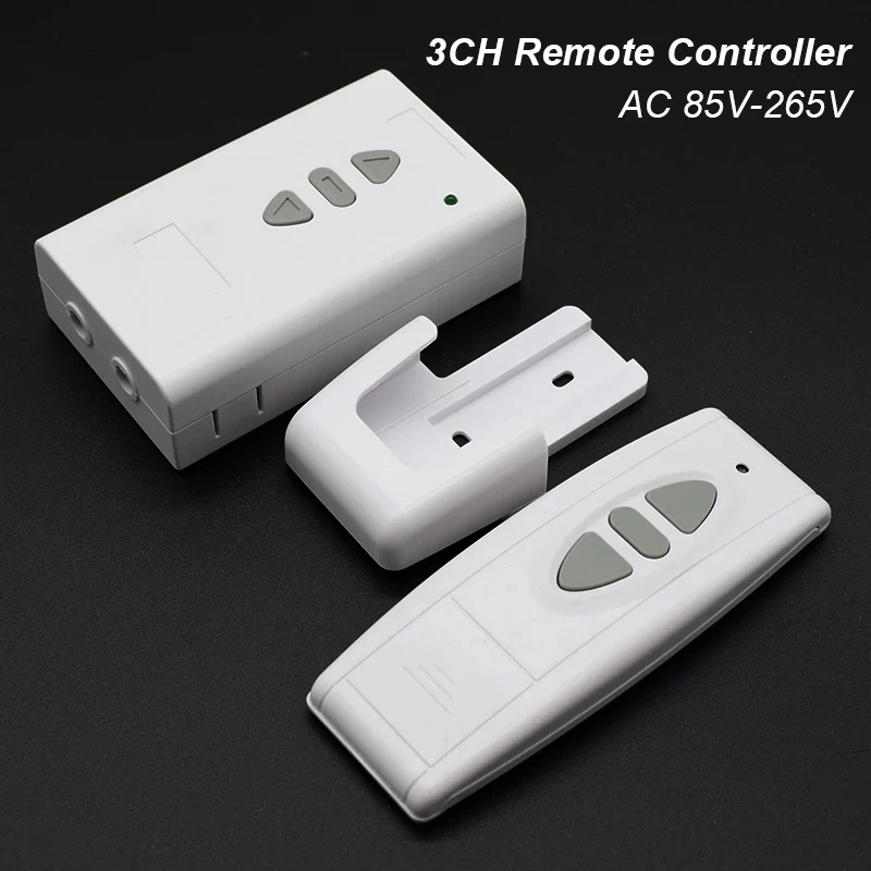 

AC 220V 2CH Motor Wireless Remote Control Switch Controller Garage Door Projector Curtain UP Down Stop Forwards Reverse Stop