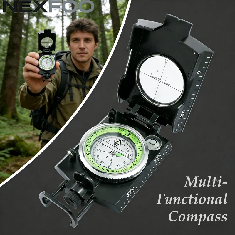 

Professional Multi-Functional Geological Outdoor Compass – Slope Measurement Tool for Hiking, Camping, Exploration & Field Work