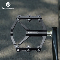 WEST BIKING Aluminum Alloy Bike Pedals MTB Road Anti-slip Ultralight Sealed 3 Bearing Widen Flat Bicycle Pedals Cycling Parts