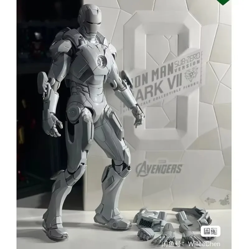 HotToys Marvel Mms329 Zero Version Chocolate Iron Man Mk7 White Limited Edition Polar Edition Action Figure Model Toys