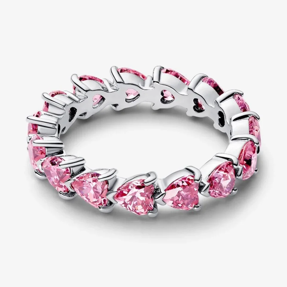 2026 New 925 Silver Love Double Layer Rose Wrong Circle Princess Noble Bow Crown Ring Exquisite DIY Charm Jewelry Gift