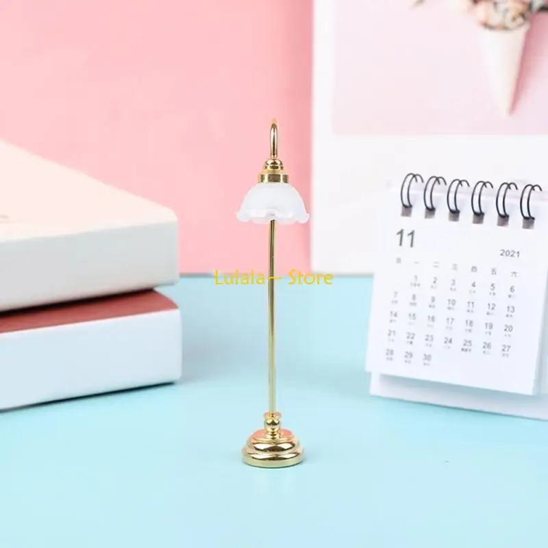 Y4QA Miniaturblumenbodenleuchte Modellpuppenhaus Accessoires Rollenspieleinrichtungen