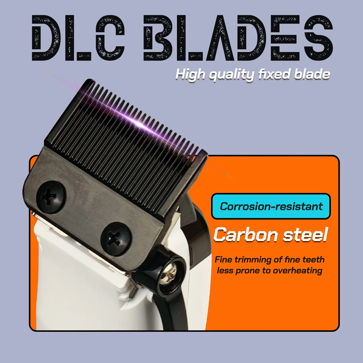 BRDCLIP White Professional Hair Clipper Brushless Motor Hair Trimmer Barber Fade Steel Blade Base Charger Cutting Tool for Man