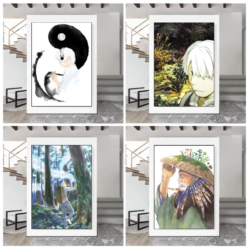 anime M-Mushishi-I Poster Removable Wall Sticker for Home Cafe Bar Office Interior Decor view 3