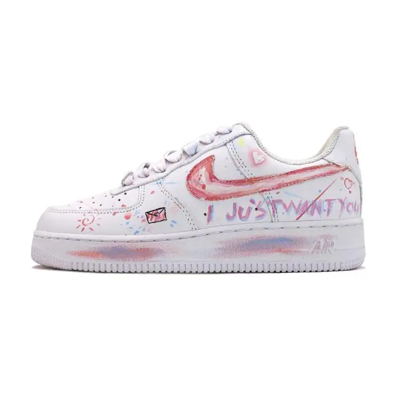 【Customize】 Nike Air Force 1 Chaussures De Skateboard Hommes Sneakers Chaussures CW2288-111