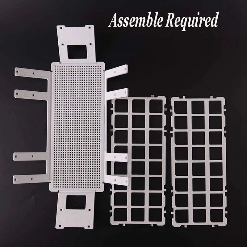 Tube à essai de laboratoire en plastique T1, support pour tubes à essai de 25mm, poignées amovibles, blanc, 24 trous, 2 pièces