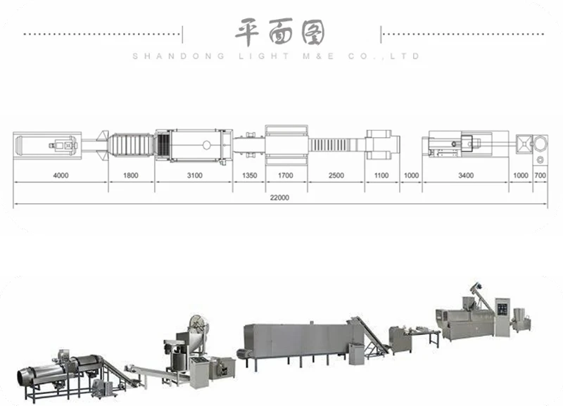 Automatic Quality Fried Tortilla Chips Processing Line High Standard Corn Tortilla Doritos Chips Production Line
