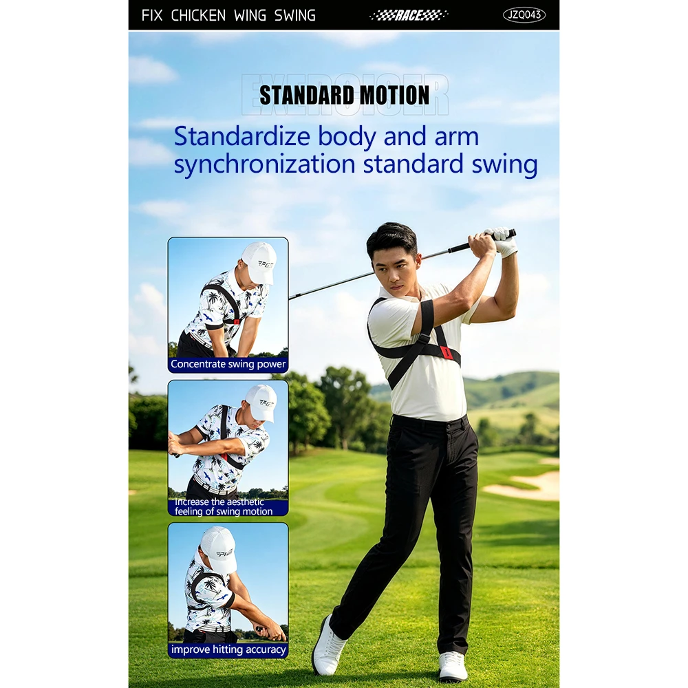PGM Golf-Schlagtrainer, Anti-Flug-Ellbogenband, Maßgefertigtes Schwungkorrektur-Armband, Golf-Schlagtrainingshilfe für Männer, Frauen und Anfänger – Detail 9