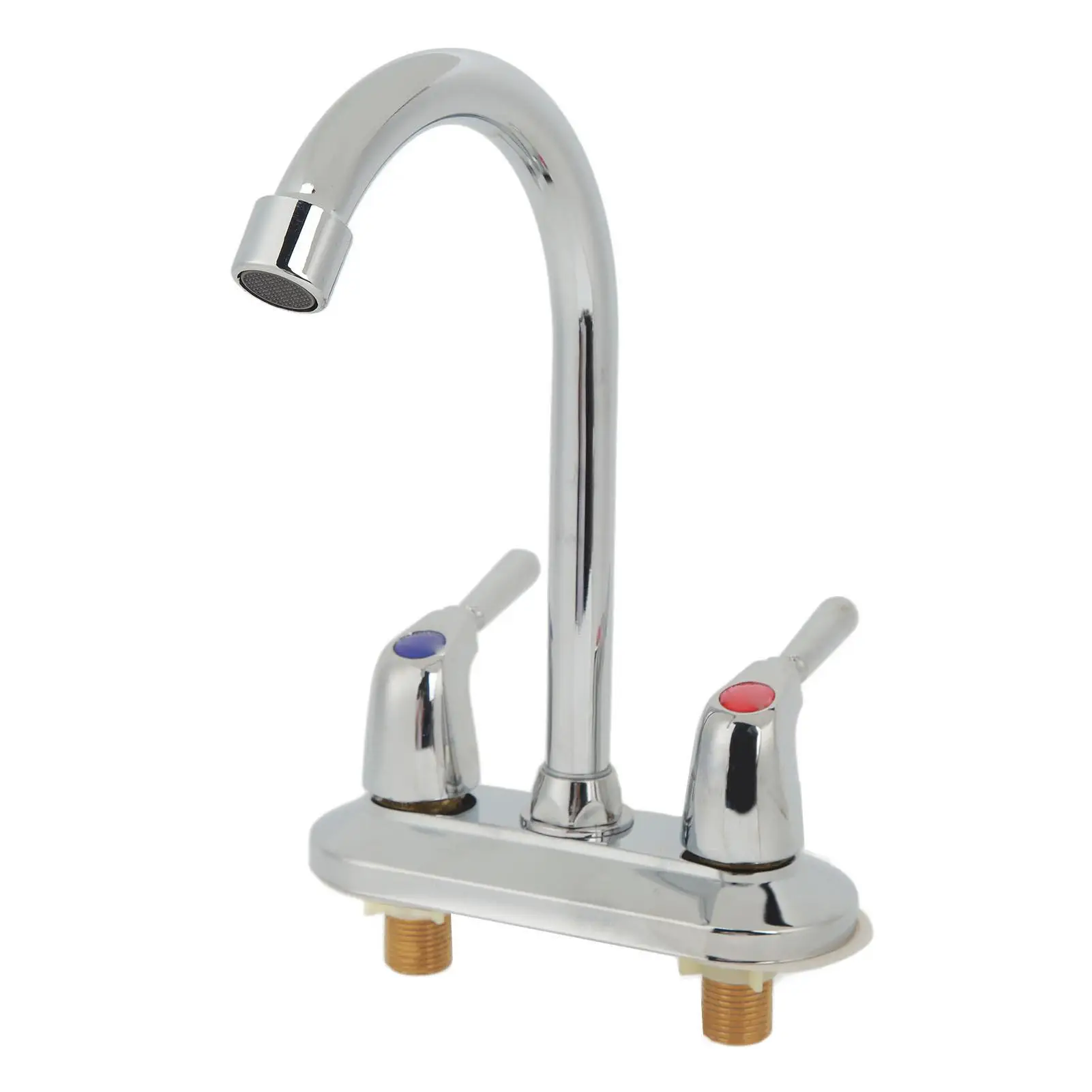Rotatable Body for kitchen Basin Mixer Tap Quiet Silver Rustproof Design Soft Water Discharge Deck  Faucet