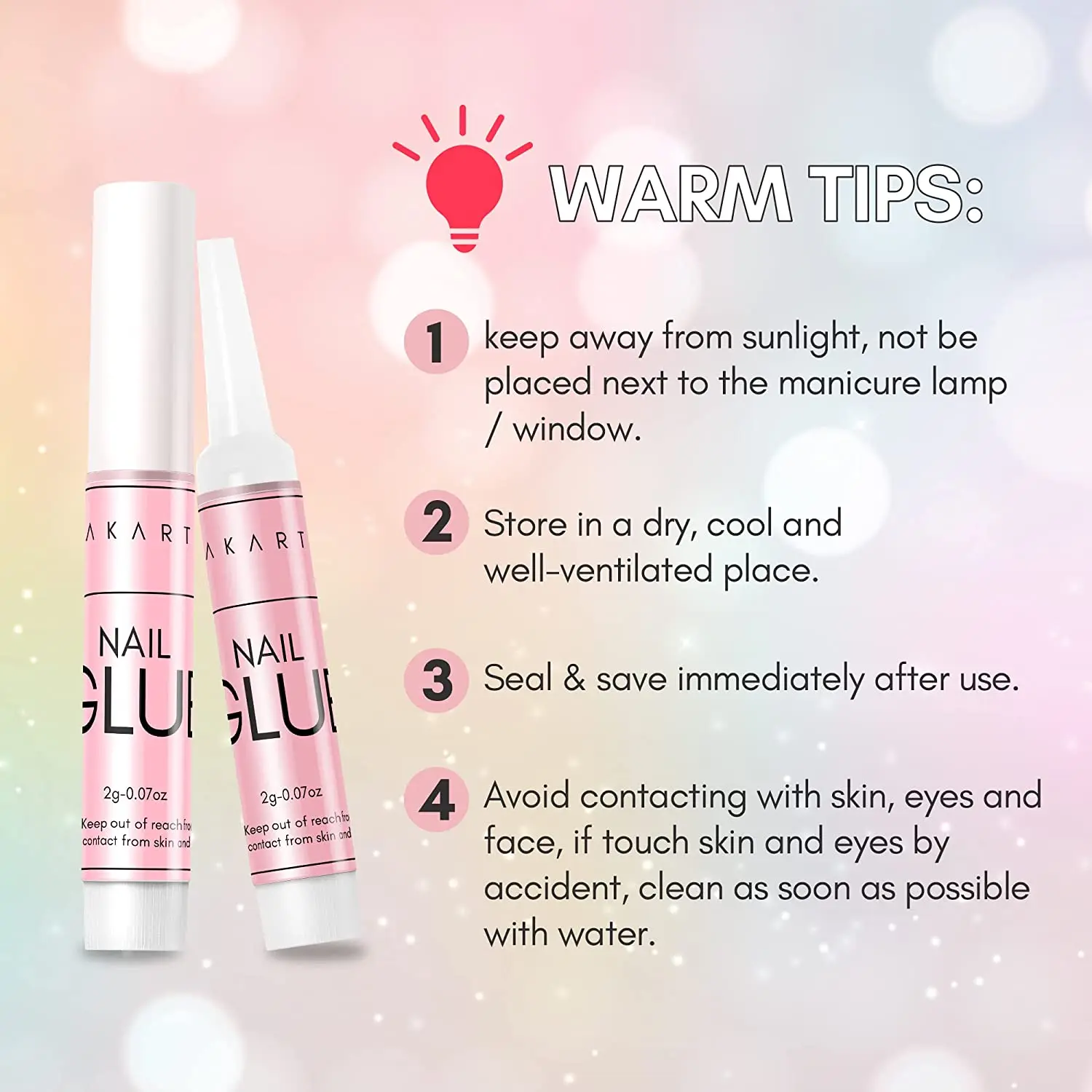 Makartt Super Strong Nail Glue and Glue Remover, Quick Glue Debonder | Einfaches Entfernen mit einem Tropfapplikator zum Aufdrücken von Nägeln – Detail 13