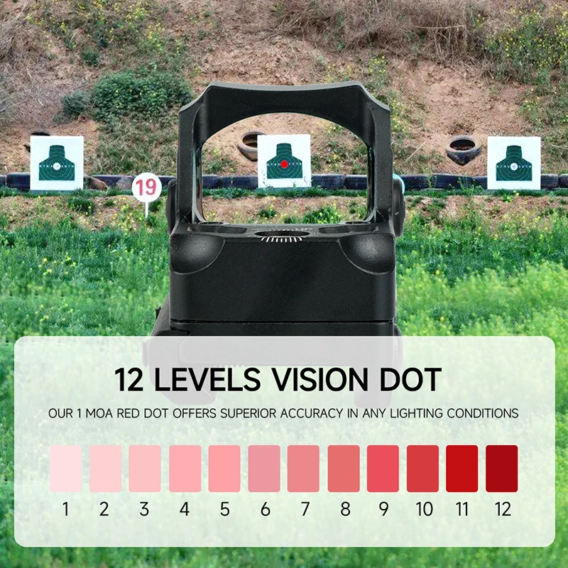RMR Hunting Red Dot Scope HD Optical Reflex 2MOA SRO Adjustable Airsoft Riflescopes Fits 20mm Rail Holographic AR15 HK416