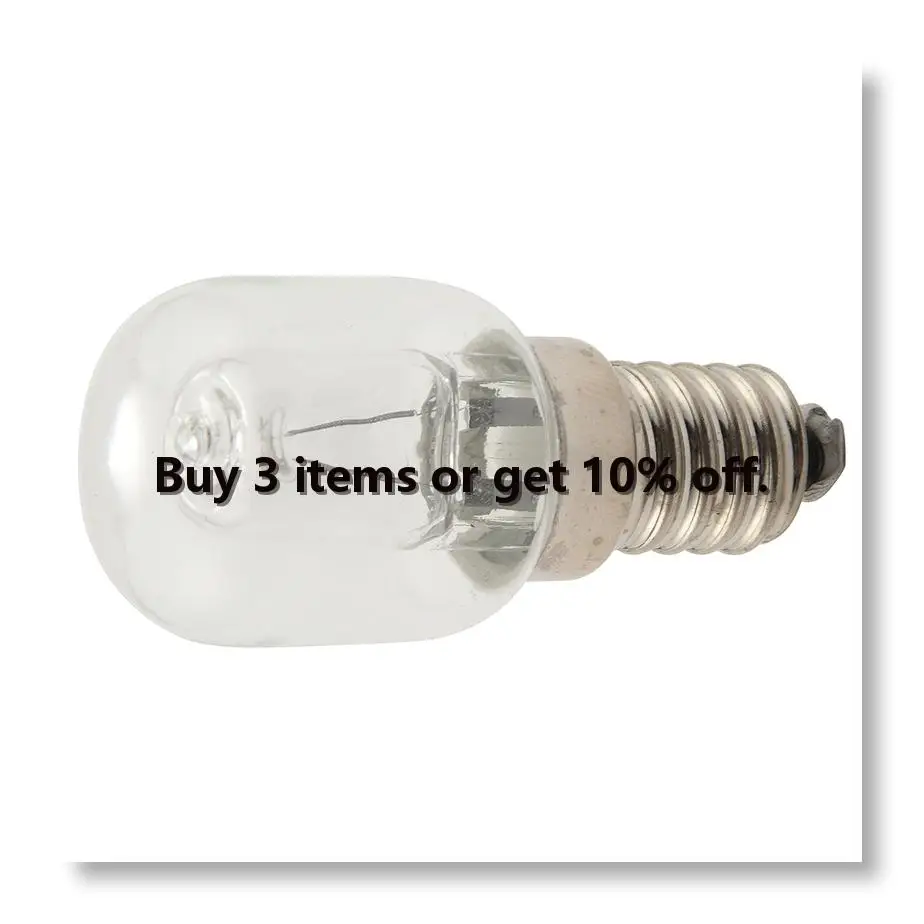 ●E14 High Temperature Bulb 500 Degrees 25W Halogen Bubble Oven Bulb E14 250V 25W Quartz Bulb