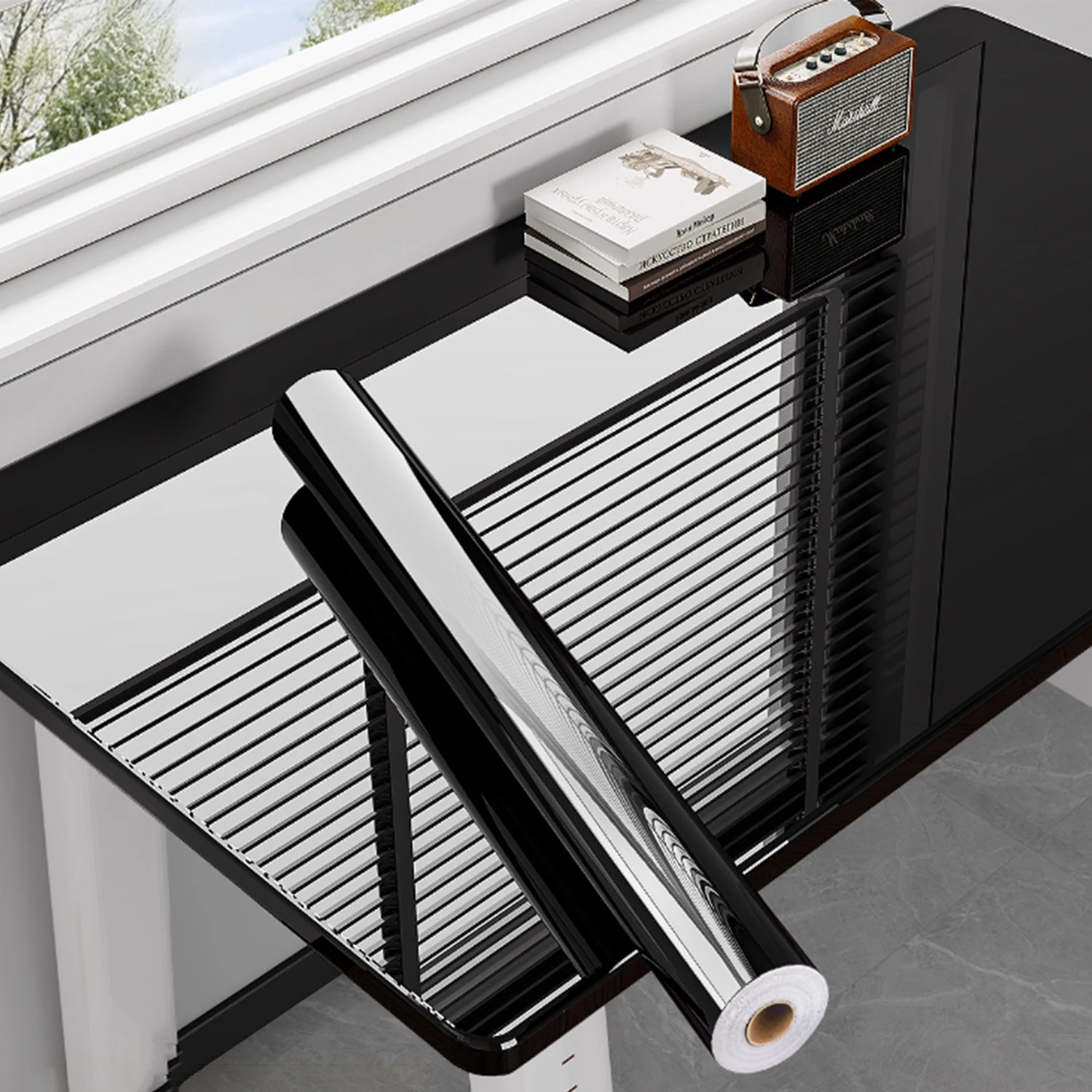 

55cm Marble Vinyl Self Adhesive Wallpaper Waterproof Contact Paper PVC Wall Stickers for Kitchen Livingroom Home Decorative Film