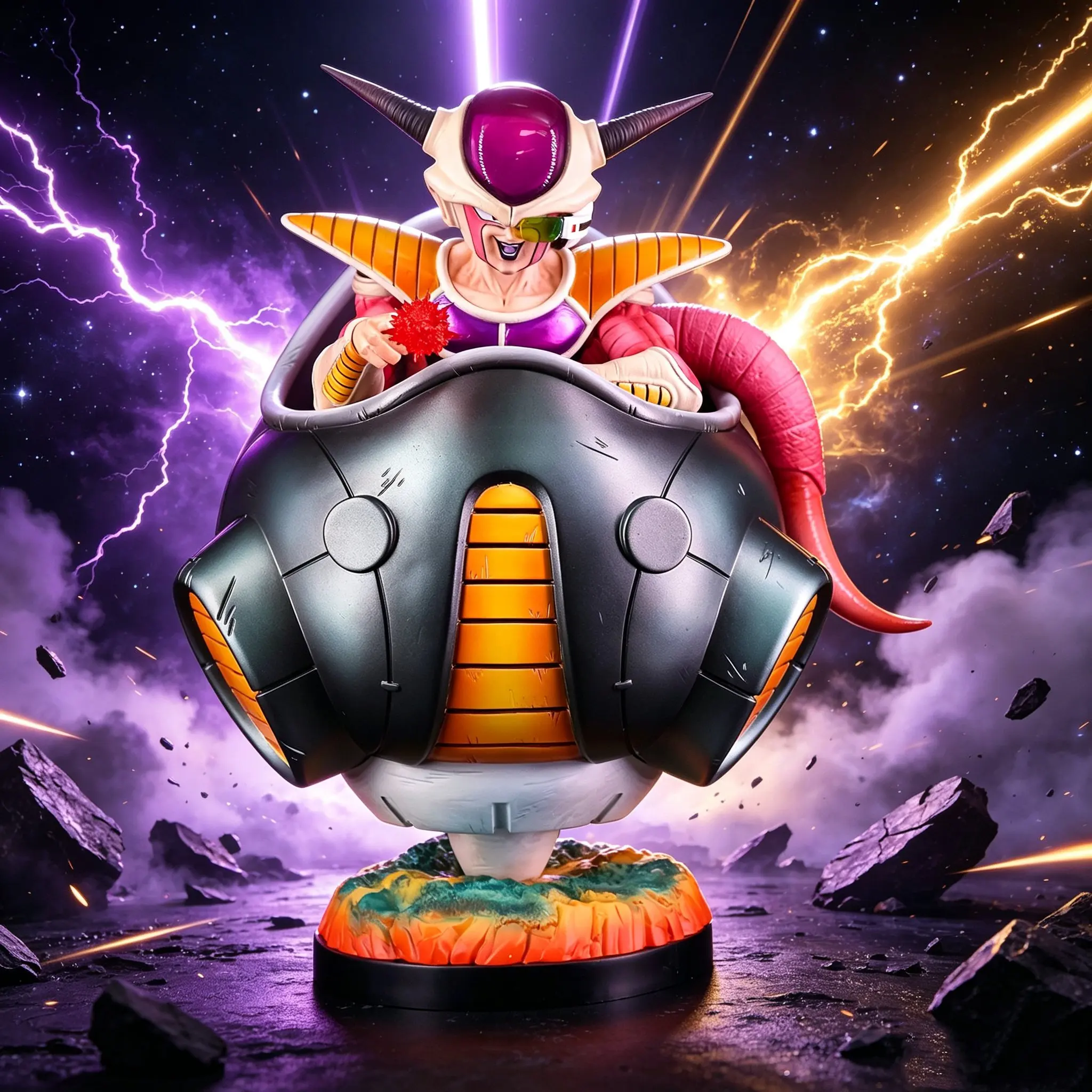 YS Statue Dragon Ball Z Freezer Figur Frieza Pod PVC Actionfiguren 25cm/9,84 Zoll Sammlermodell Spielzeug Geschenke