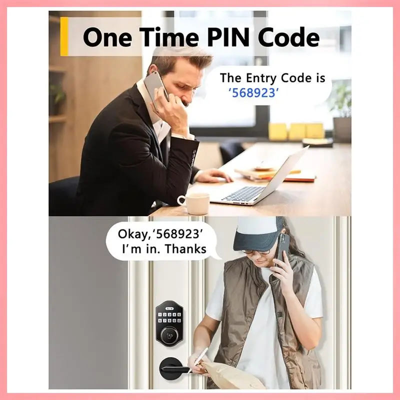 

Y23A-1Set Keyless Entry Door Lock, 100 Users Codes With Anti-Peeking Electronic Deadbolt With Keypad Metal